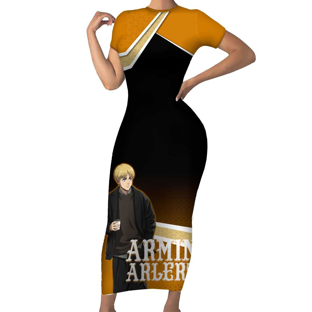 Armin Arlert Attack on Titan Short Sleeve Bodycon Dress Anime Casual Coffeehouse Style