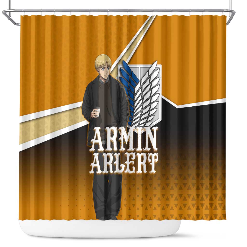 Armin Arlert Attack on Titan Shower Curtain Anime Casual Coffeehouse Style