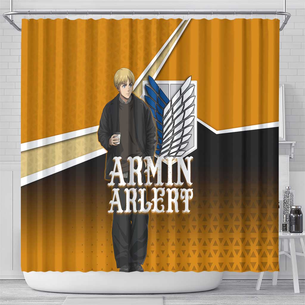 Armin Arlert Attack on Titan Shower Curtain Anime Casual Coffeehouse Style