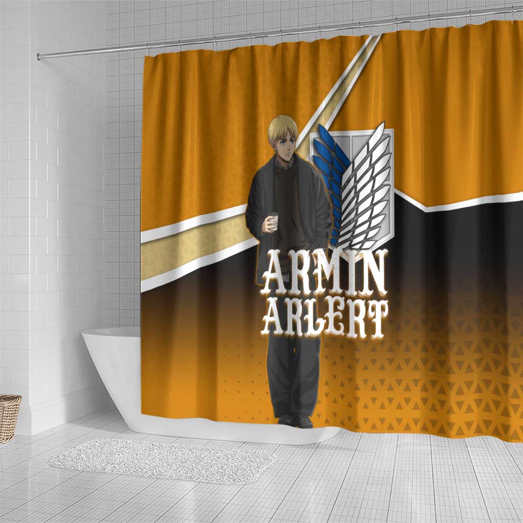 Armin Arlert Attack on Titan Shower Curtain Anime Casual Coffeehouse Style