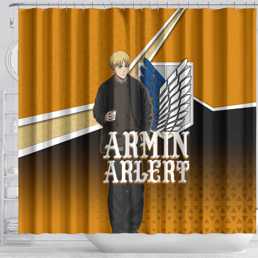 Armin Arlert Attack on Titan Shower Curtain Anime Casual Coffeehouse Style