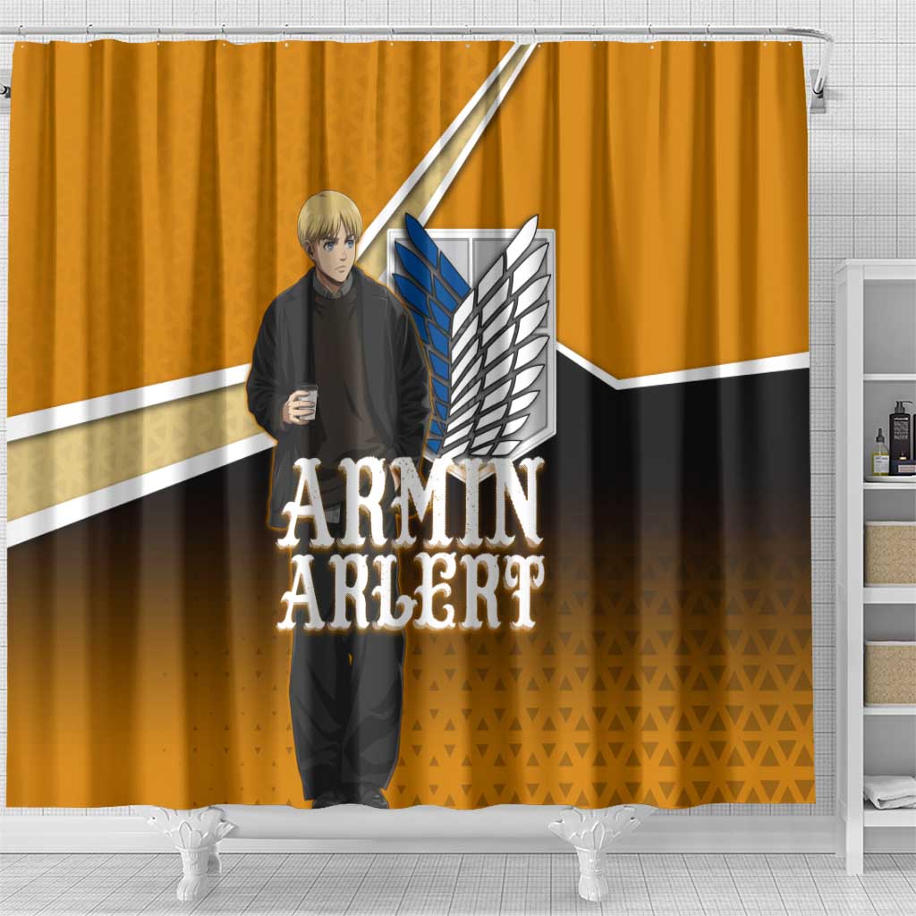 Armin Arlert Attack on Titan Shower Curtain Anime Casual Coffeehouse Style