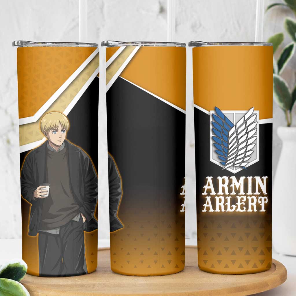 Armin Arlert Attack on Titan Skinny Tumbler Anime Casual Coffeehouse Style