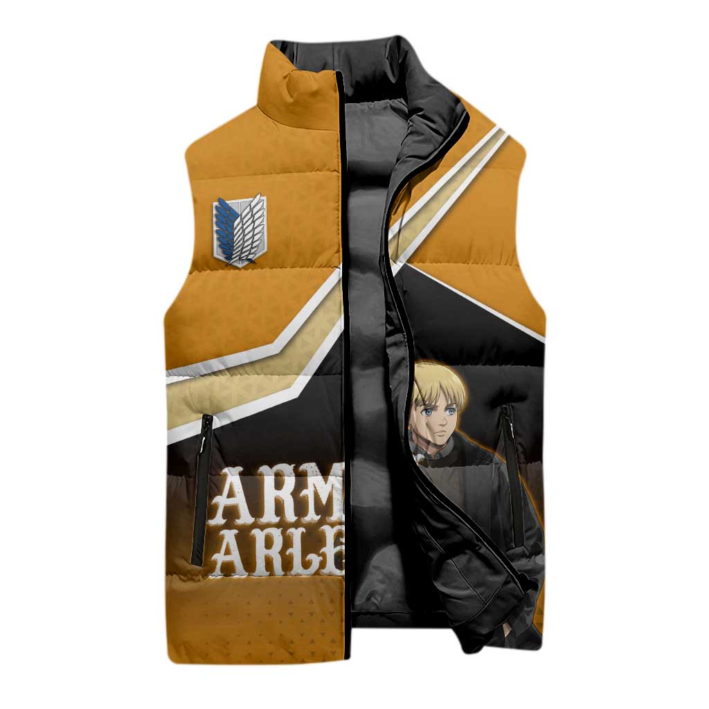 Armin Arlert Attack on Titan Sleeveless Puffer Jacket Anime Casual Coffeehouse Style