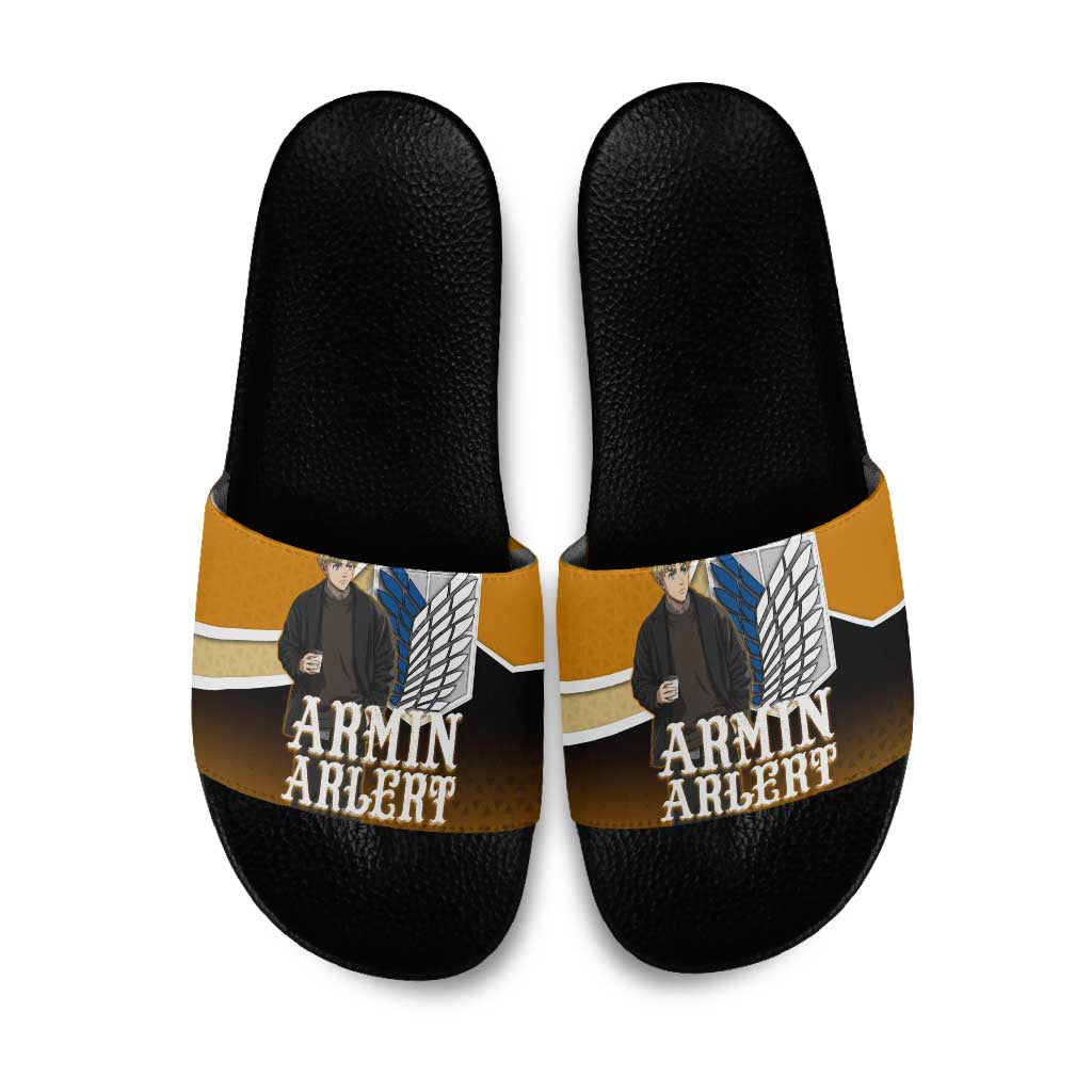 Armin Arlert Attack on Titan Slide Sandals Anime Casual Coffeehouse Style