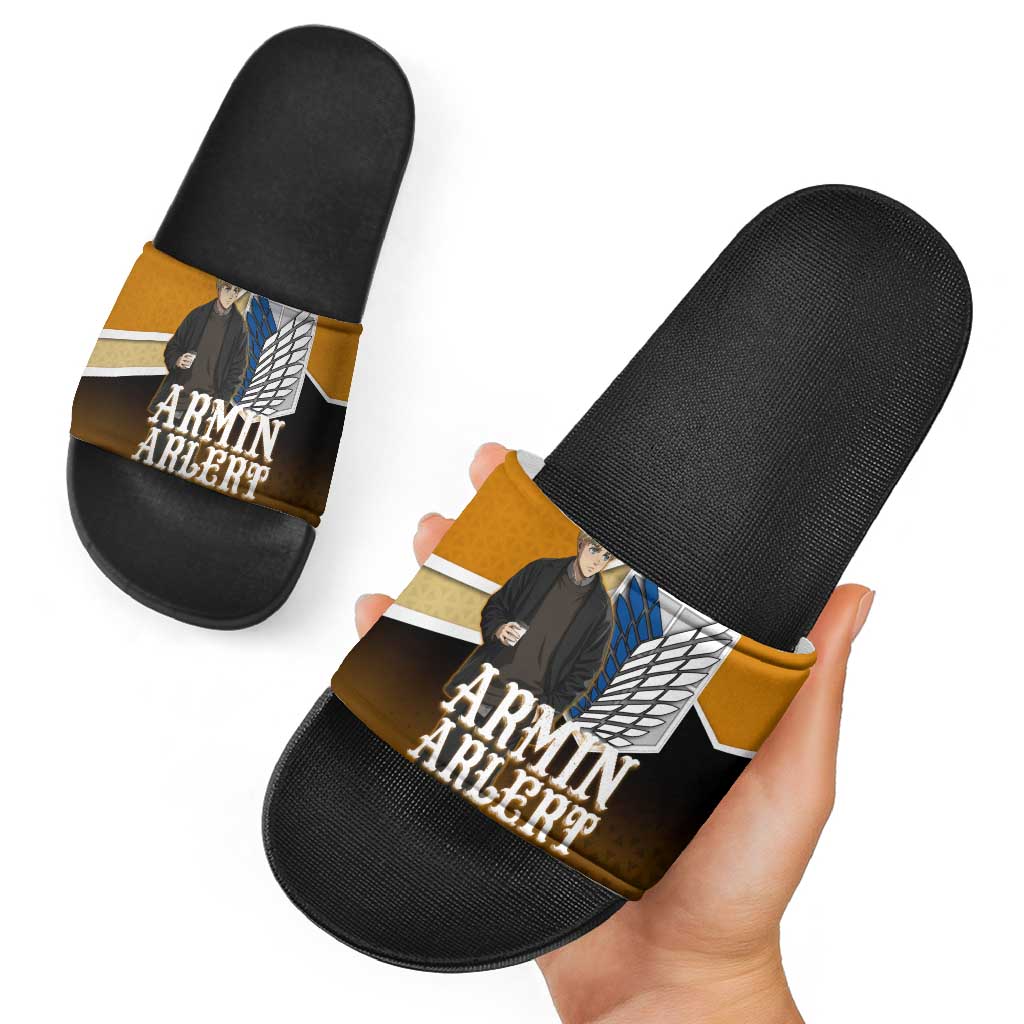 Armin Arlert Attack on Titan Slide Sandals Anime Casual Coffeehouse Style