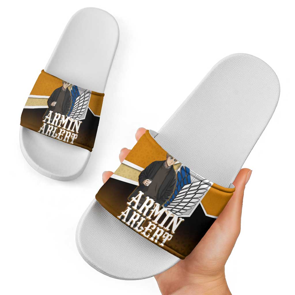 Armin Arlert Attack on Titan Slide Sandals Anime Casual Coffeehouse Style