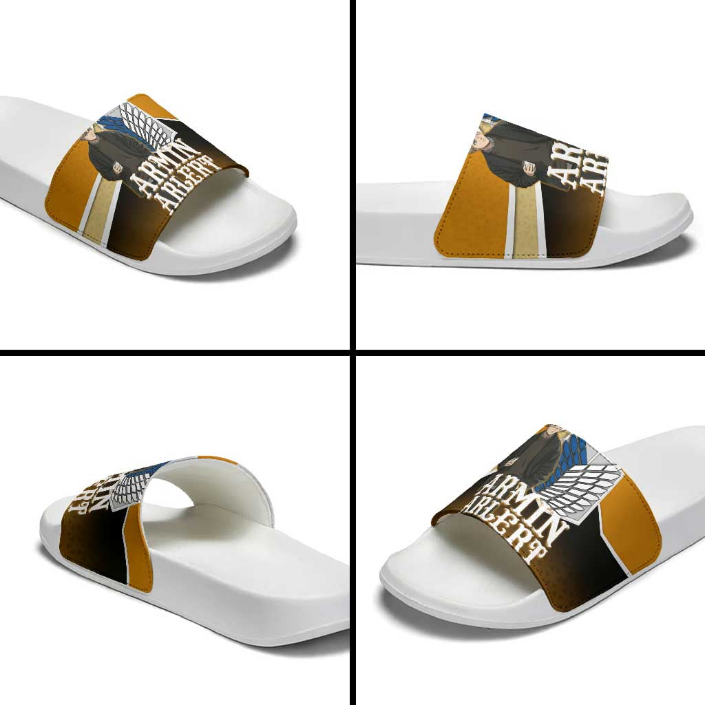 Armin Arlert Attack on Titan Slide Sandals Anime Casual Coffeehouse Style