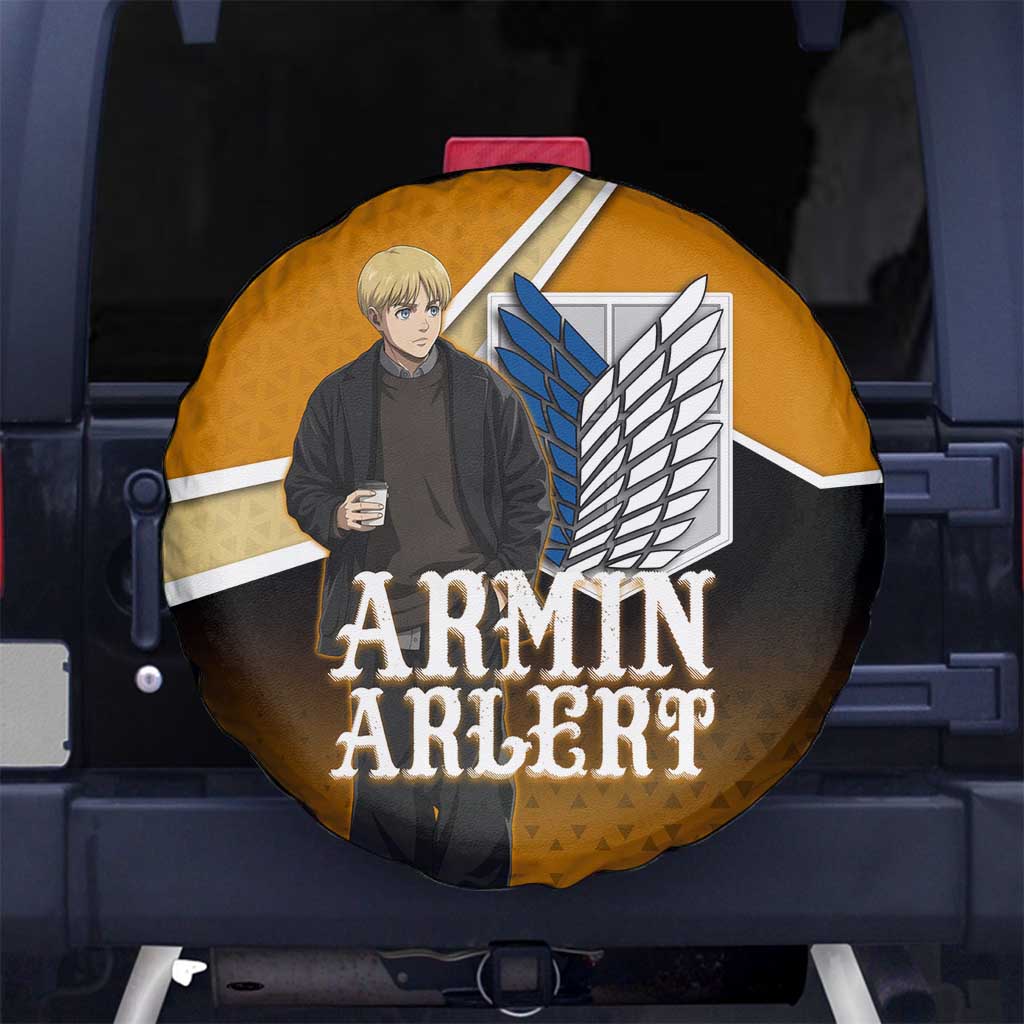 Armin Arlert Attack on Titan Spare Tire Cover Anime Casual Coffeehouse Style