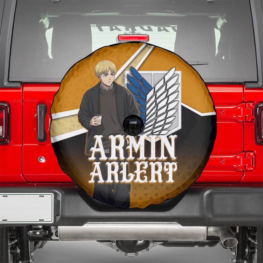Armin Arlert Attack on Titan Spare Tire Cover Anime Casual Coffeehouse Style