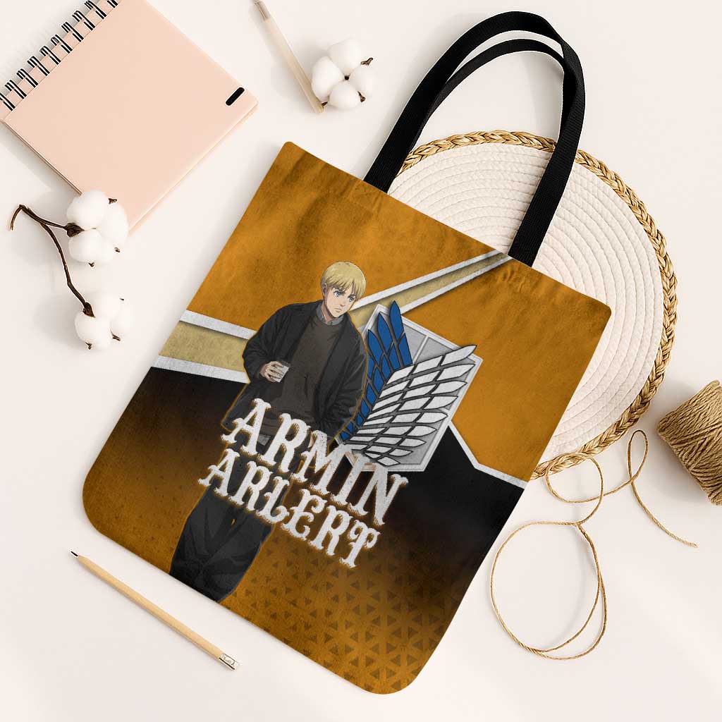 Armin Arlert Attack on Titan Tote Bag Anime Casual Coffeehouse Style