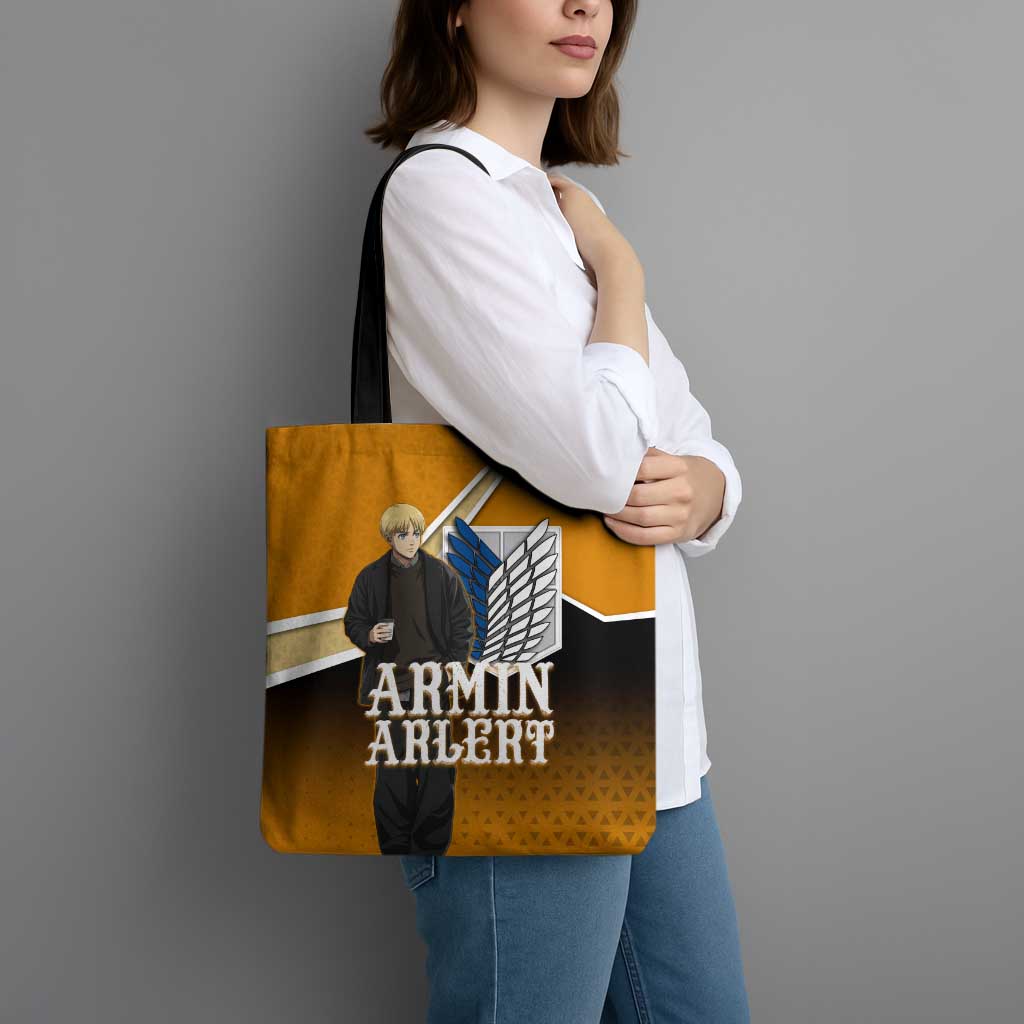 Armin Arlert Attack on Titan Tote Bag Anime Casual Coffeehouse Style