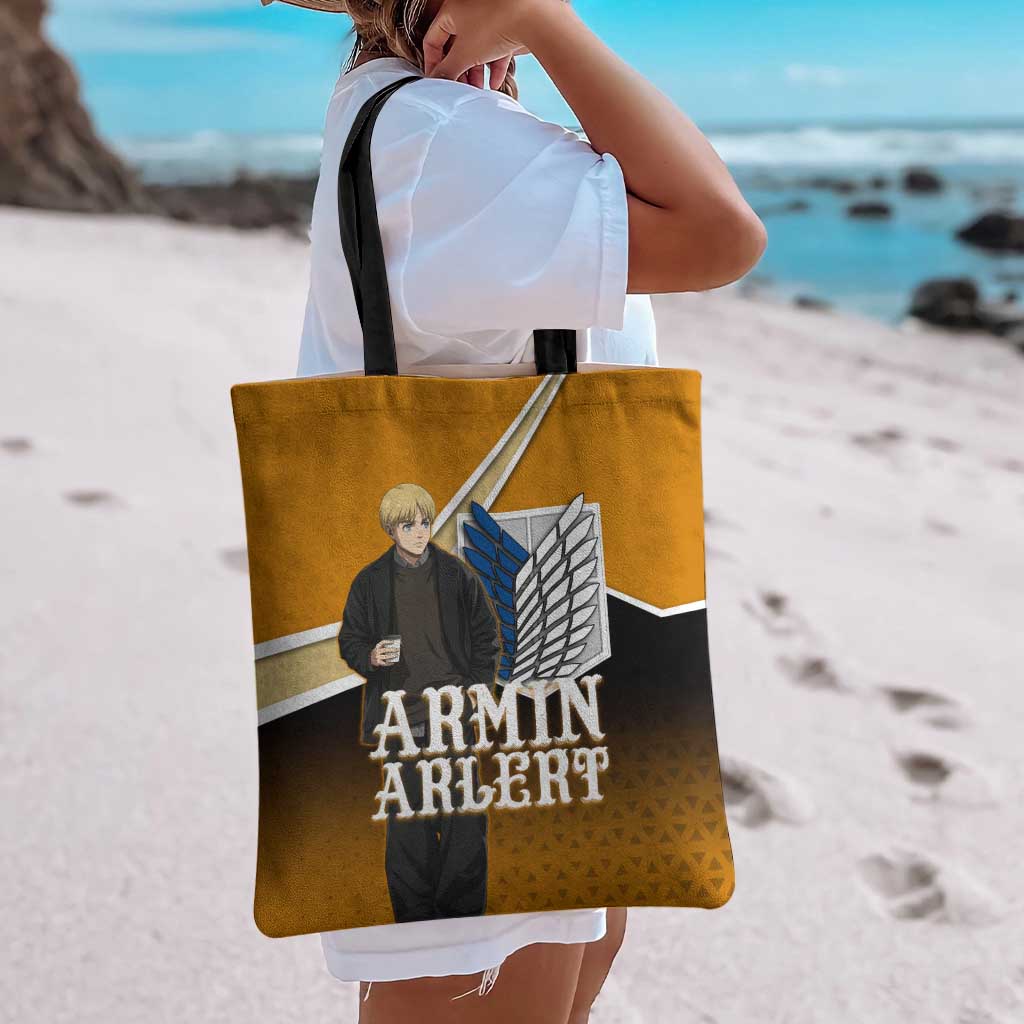 Armin Arlert Attack on Titan Tote Bag Anime Casual Coffeehouse Style