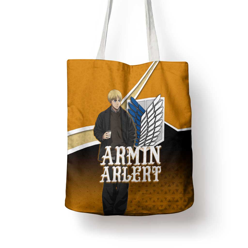 Armin Arlert Attack on Titan Tote Bag Anime Casual Coffeehouse Style