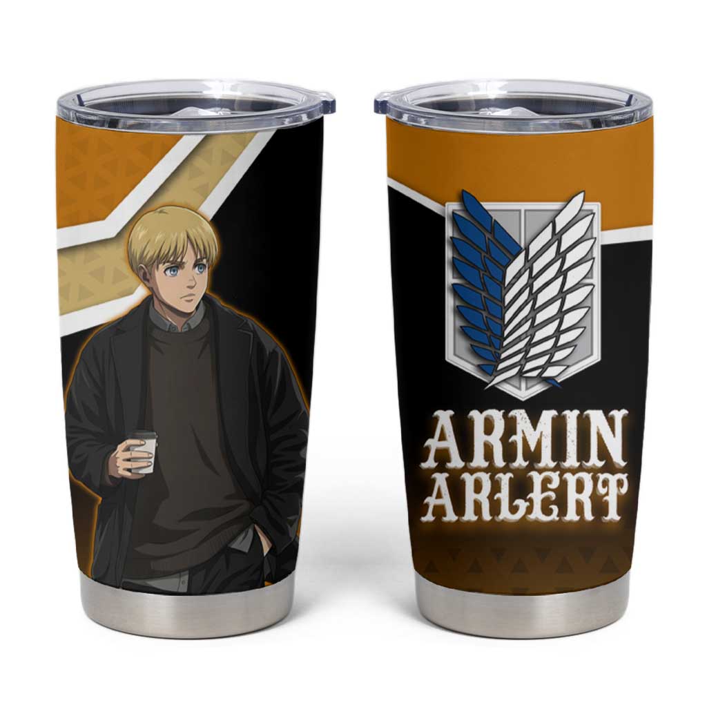 Armin Arlert Attack on Titan Tumbler Cup Anime Casual Coffeehouse Style