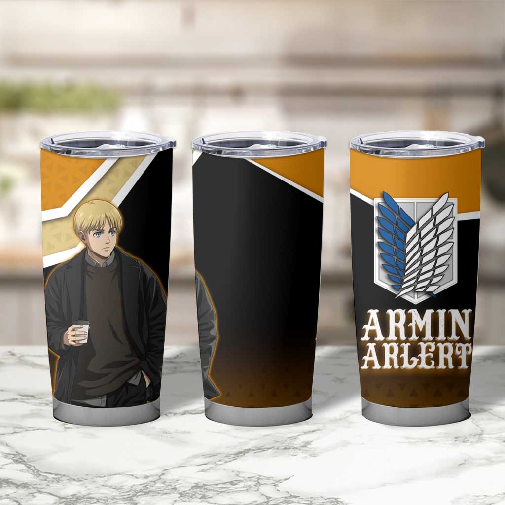 Armin Arlert Attack on Titan Tumbler Cup Anime Casual Coffeehouse Style