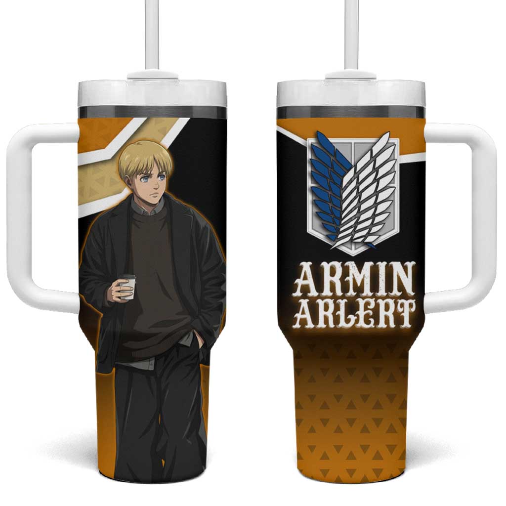 Armin Arlert Attack on Titan Tumbler With Handle Anime Casual Coffeehouse Style