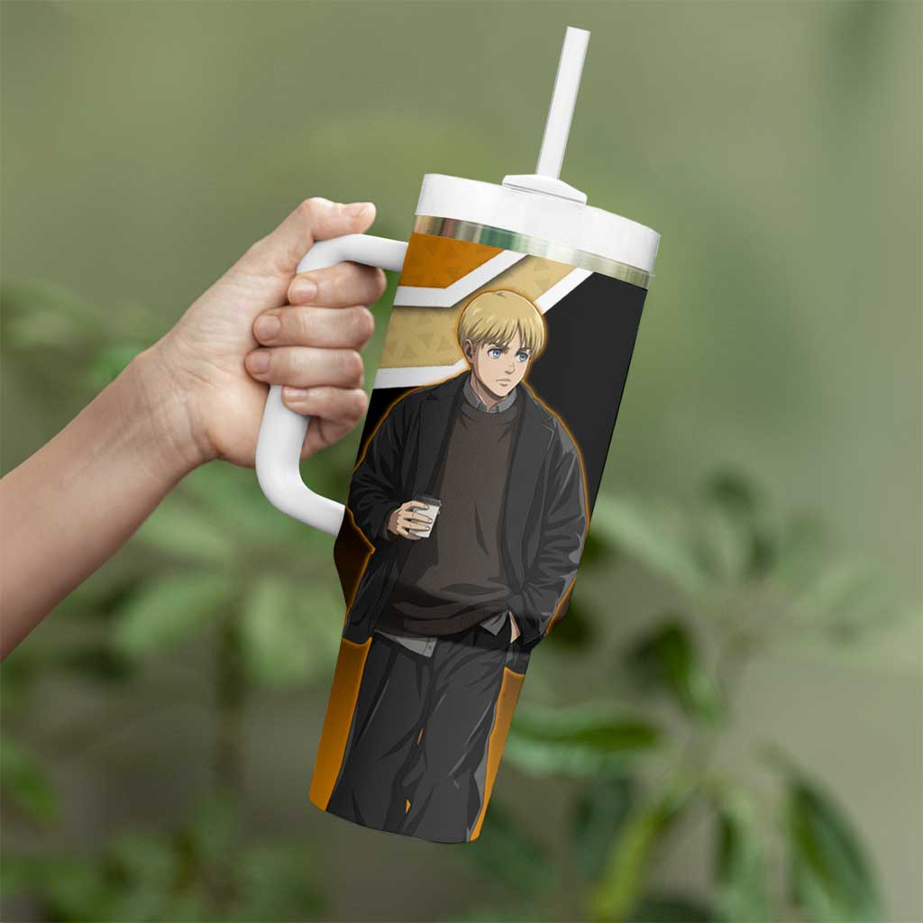 Armin Arlert Attack on Titan Tumbler With Handle Anime Casual Coffeehouse Style