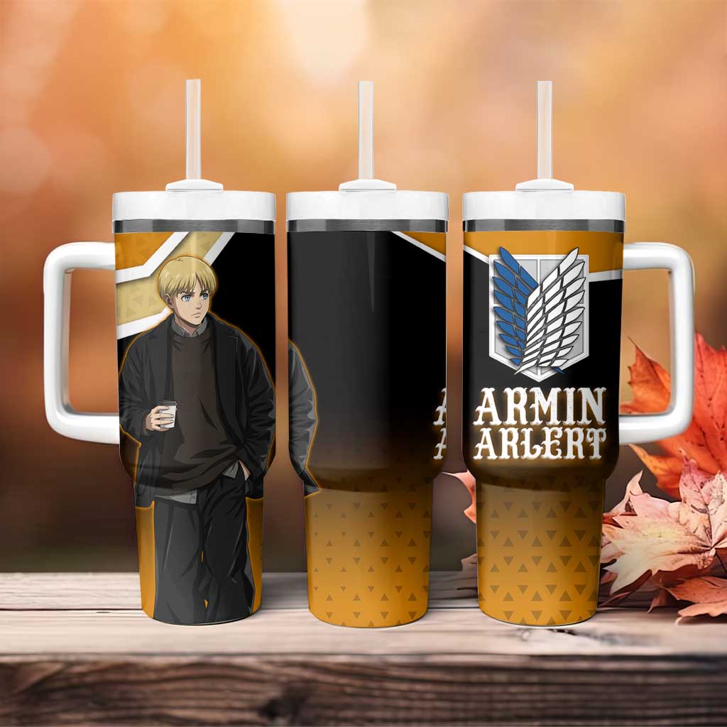 Armin Arlert Attack on Titan Tumbler With Handle Anime Casual Coffeehouse Style