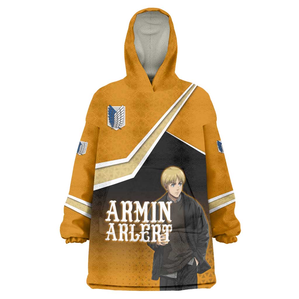 Armin Arlert Attack on Titan Wearable Blanket Hoodie Anime Casual Coffeehouse Style
