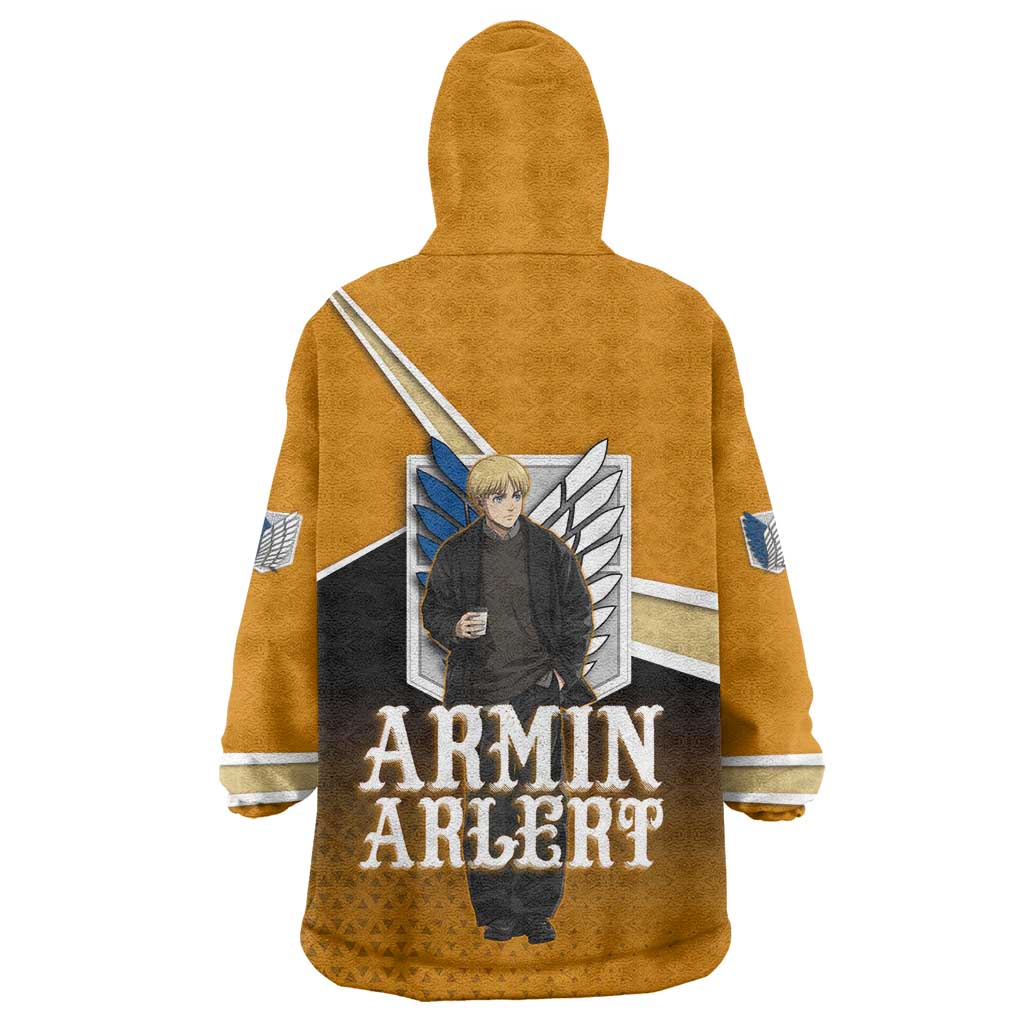 Armin Arlert Attack on Titan Wearable Blanket Hoodie Anime Casual Coffeehouse Style