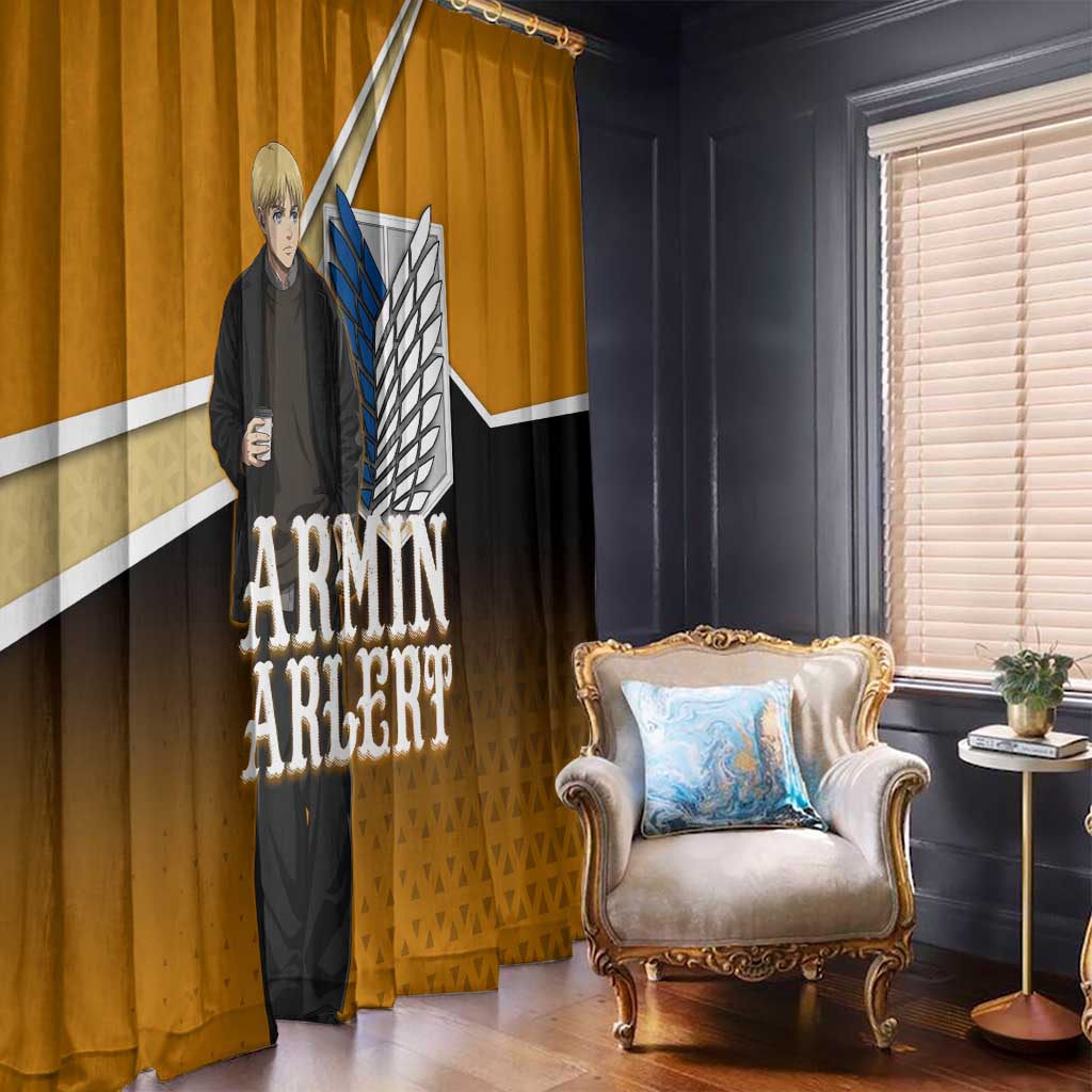 Armin Arlert Attack on Titan Window Curtain Anime Casual Coffeehouse Style