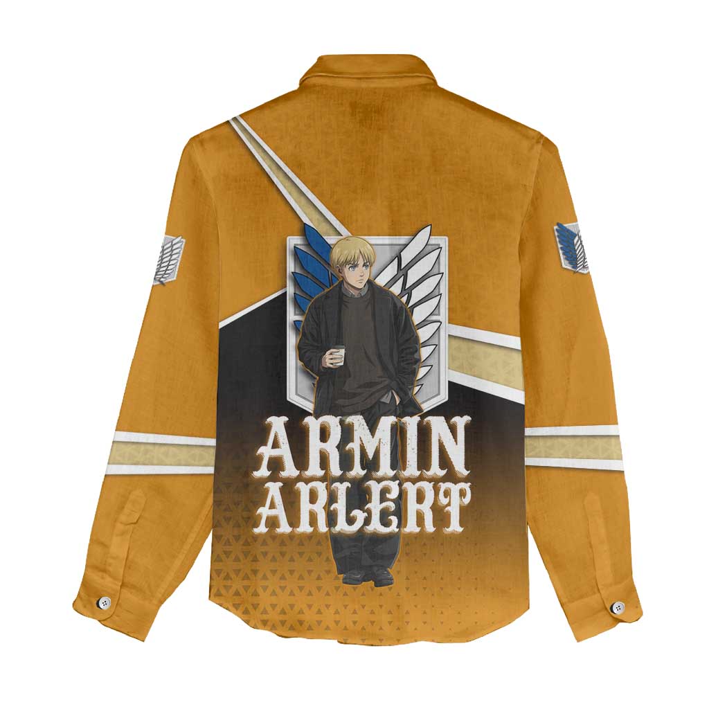 Armin Arlert Attack on Titan Women Casual Shirt Anime Casual Coffeehouse Style