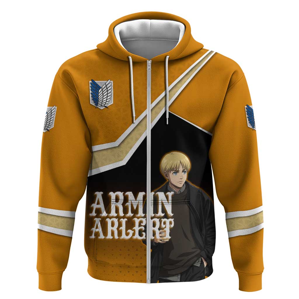 Armin Arlert Attack on Titan Zip Hoodie Anime Casual Coffeehouse Style
