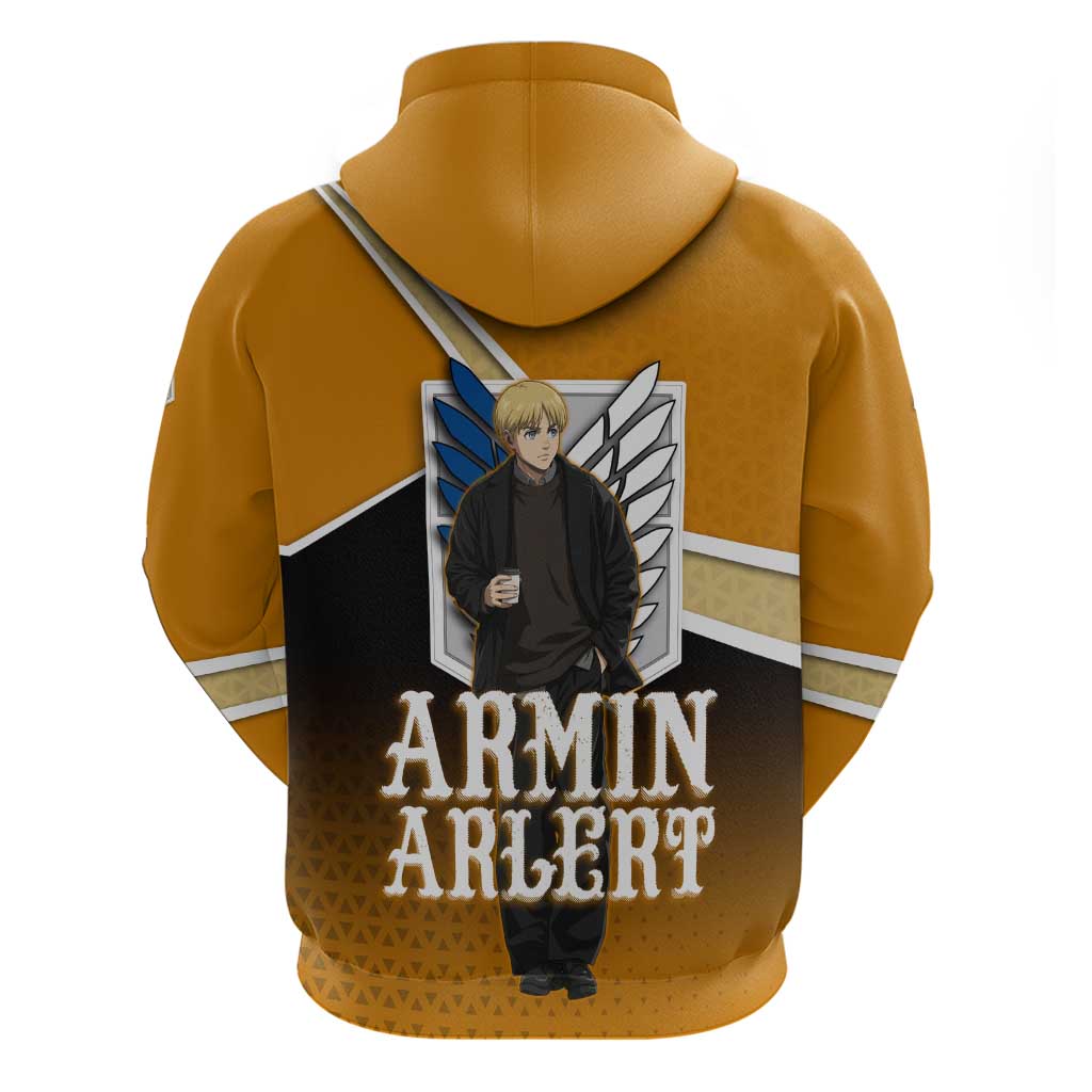 Armin Arlert Attack on Titan Zip Hoodie Anime Casual Coffeehouse Style