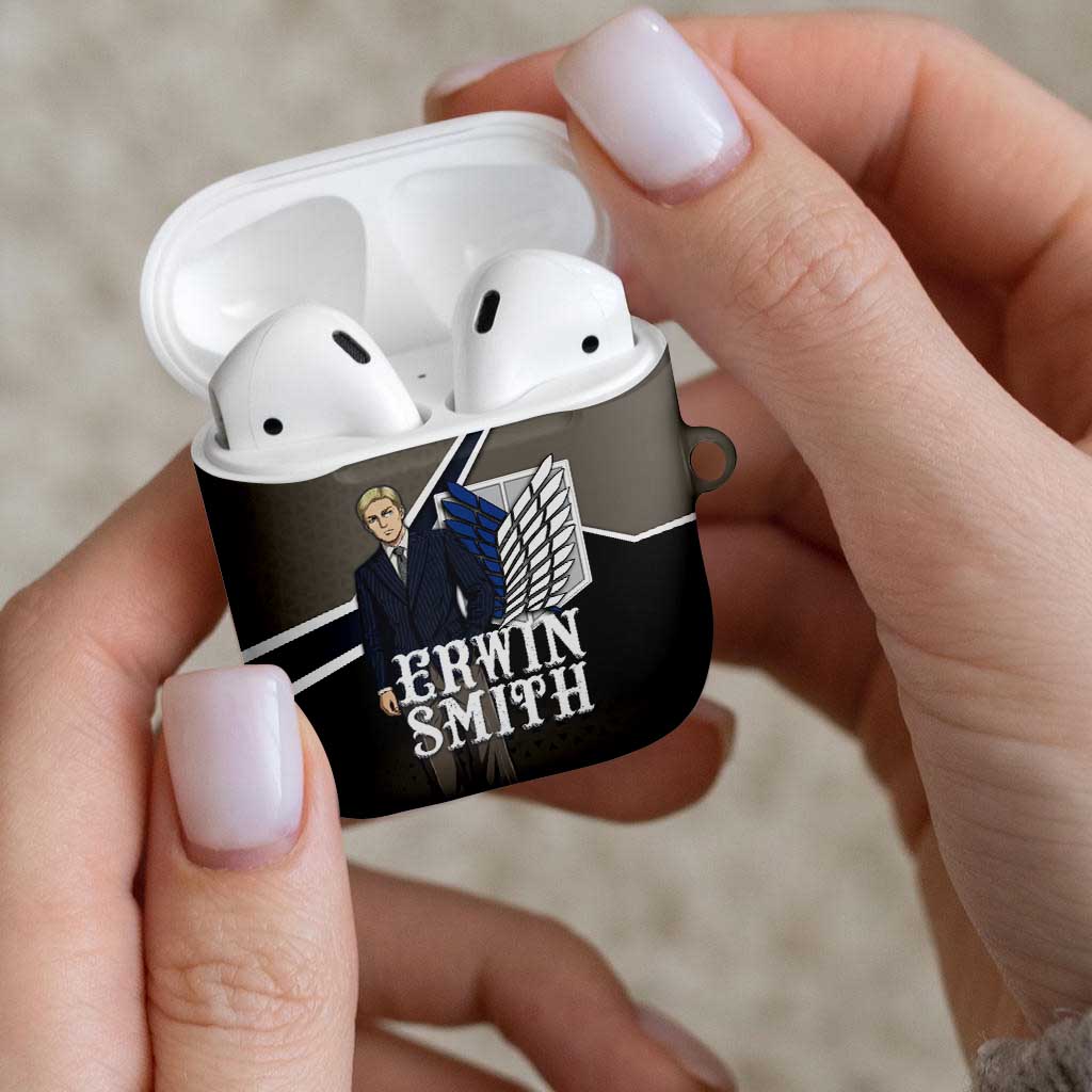 Erwin Smith Attack on Titan AirPods Case Anime Executive Suit Aesthetic