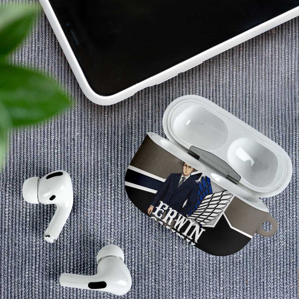 Erwin Smith Attack on Titan AirPods Case Anime Executive Suit Aesthetic