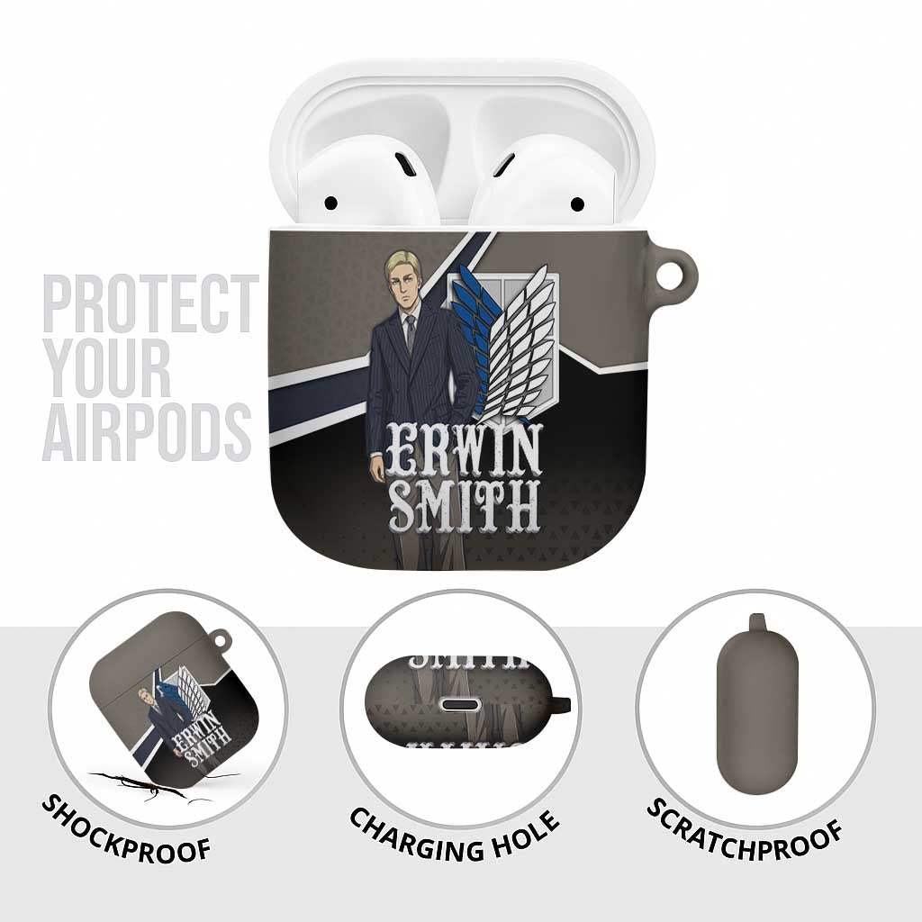 Erwin Smith Attack on Titan AirPods Case Anime Executive Suit Aesthetic