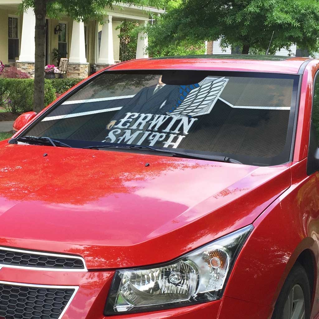 Erwin Smith Attack on Titan Auto Sun Shade Anime Executive Suit Aesthetic