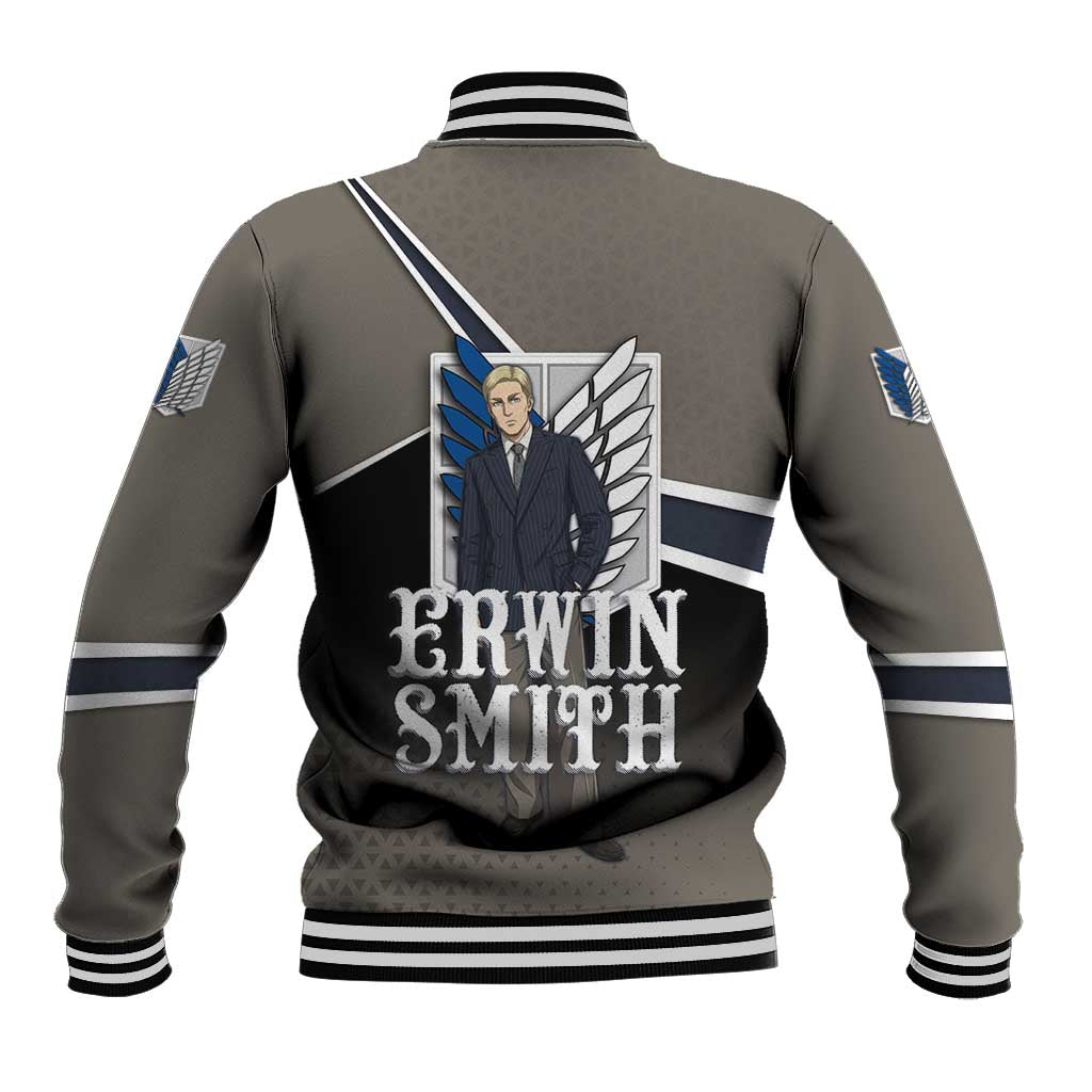 Erwin Smith Attack on Titan Baseball Jacket Anime Executive Suit Aesthetic
