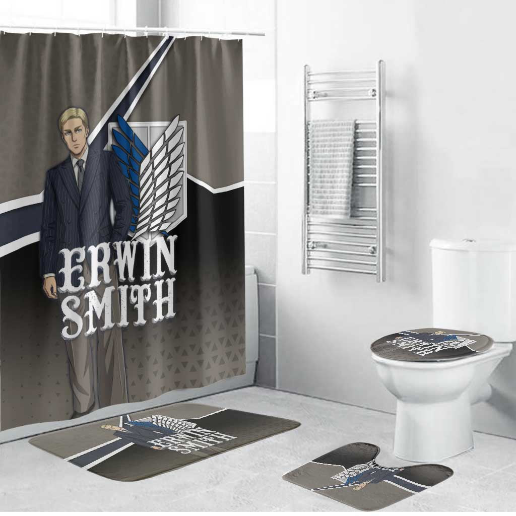 Erwin Smith Attack on Titan Bathroom Set Anime Executive Suit Aesthetic