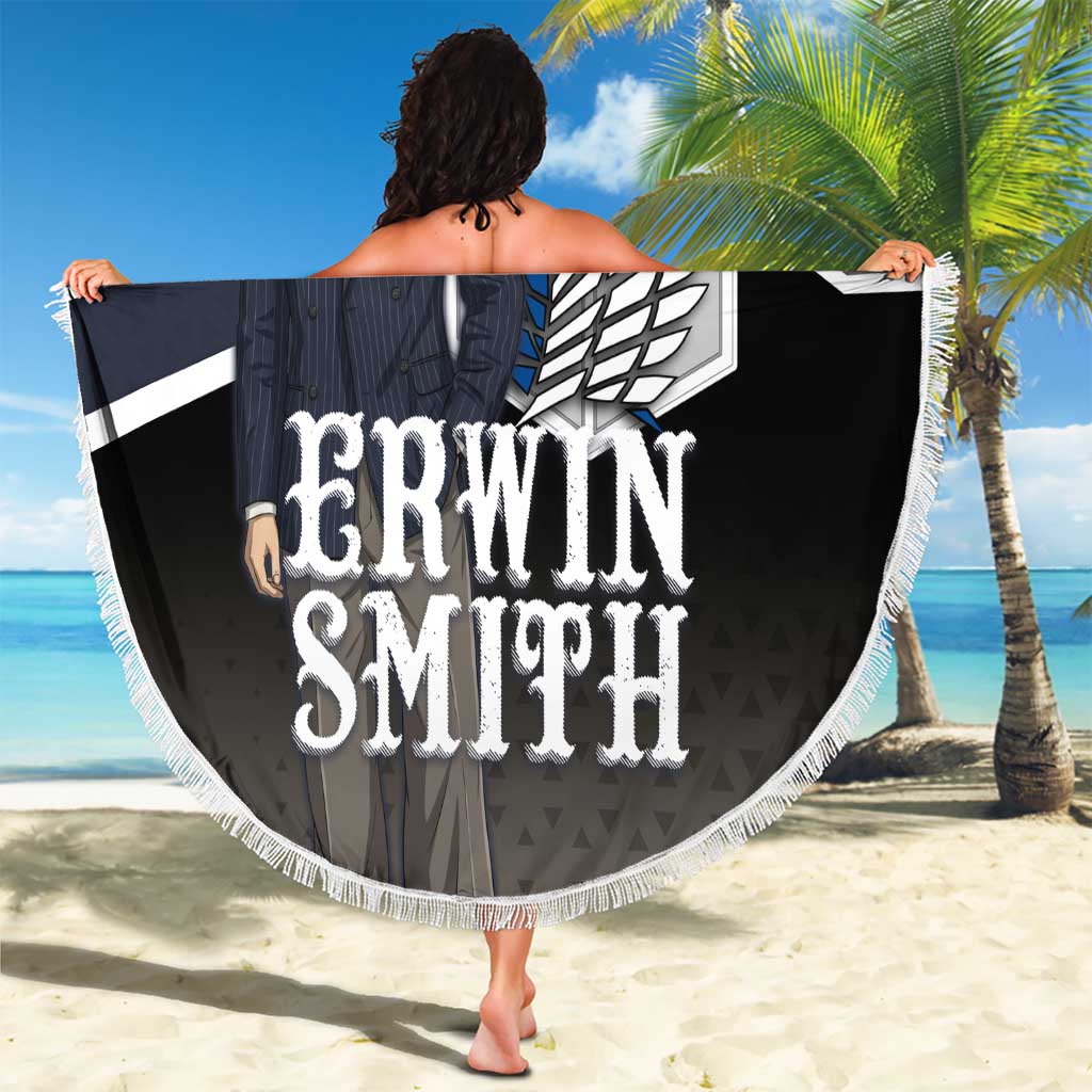 Erwin Smith Attack on Titan Beach Blanket Anime Executive Suit Aesthetic