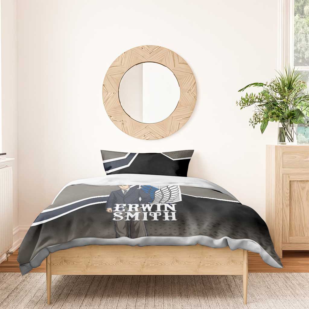 Erwin Smith Attack on Titan Bedding Set Anime Executive Suit Aesthetic