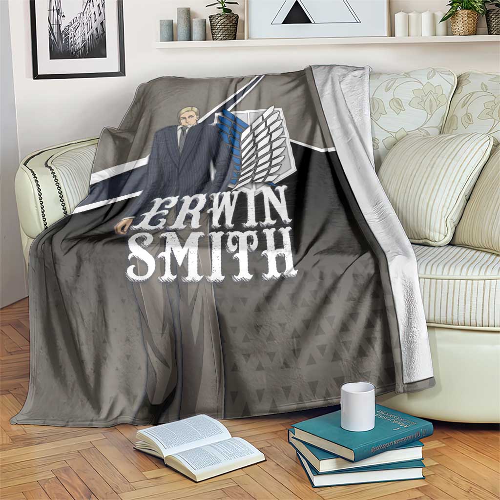 Erwin Smith Attack on Titan Blanket Anime Executive Suit Aesthetic