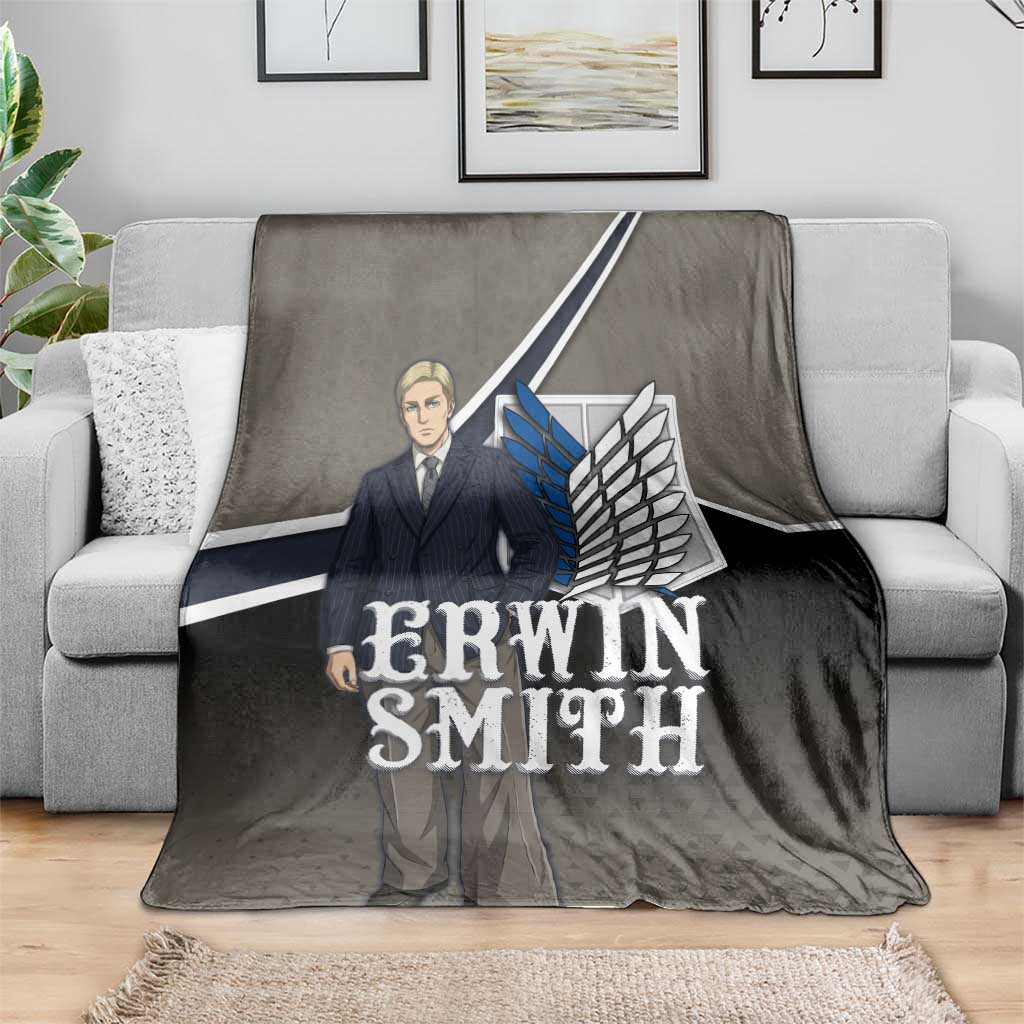 Erwin Smith Attack on Titan Blanket Anime Executive Suit Aesthetic