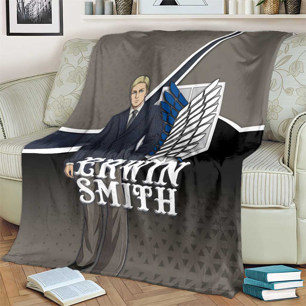 Erwin Smith Attack on Titan Blanket Anime Executive Suit Aesthetic