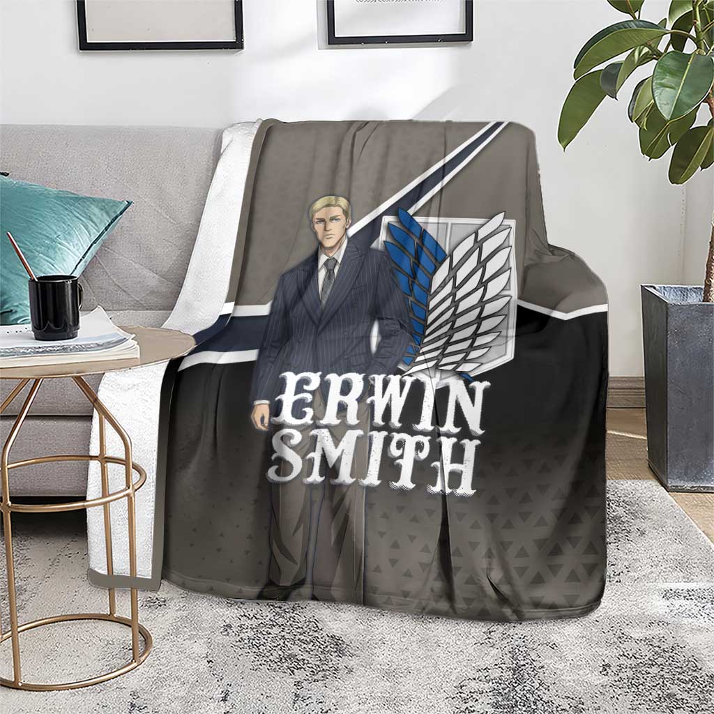 Erwin Smith Attack on Titan Blanket Anime Executive Suit Aesthetic