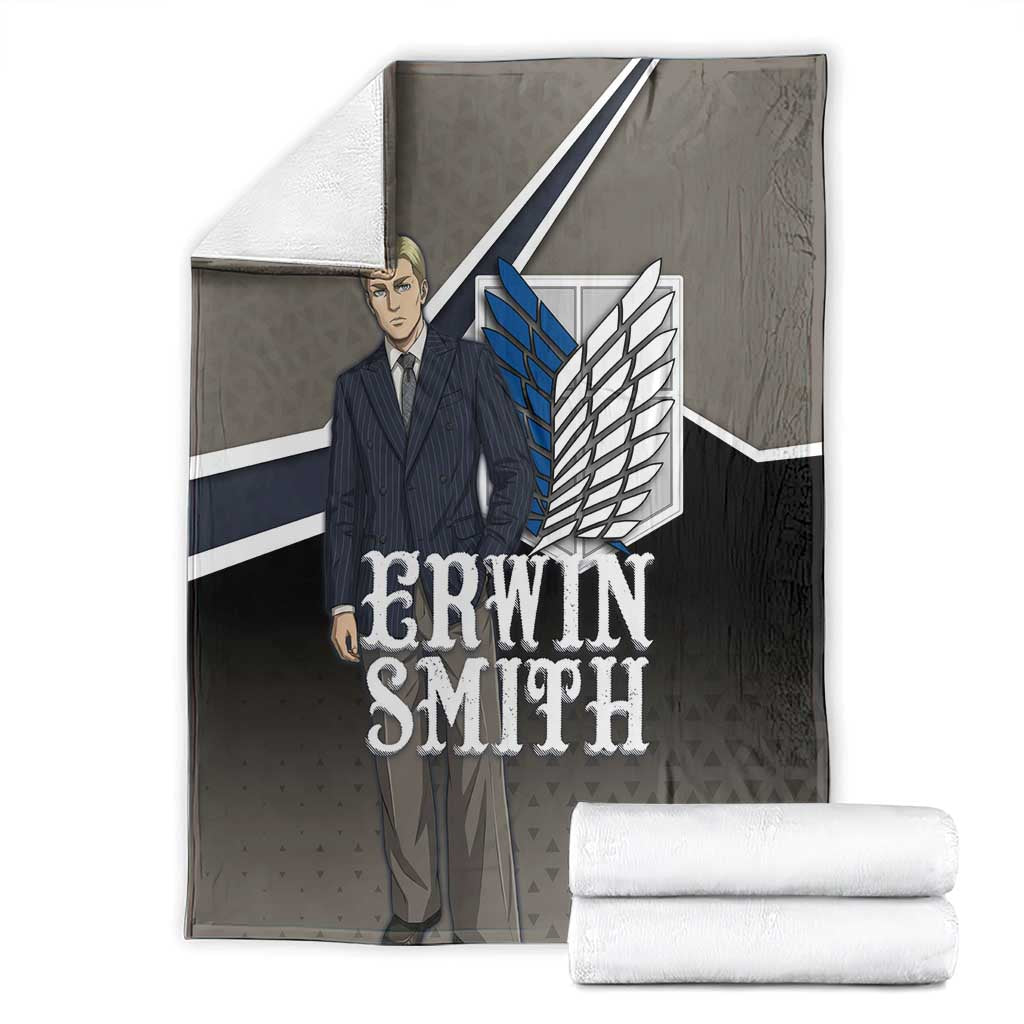 Erwin Smith Attack on Titan Blanket Anime Executive Suit Aesthetic