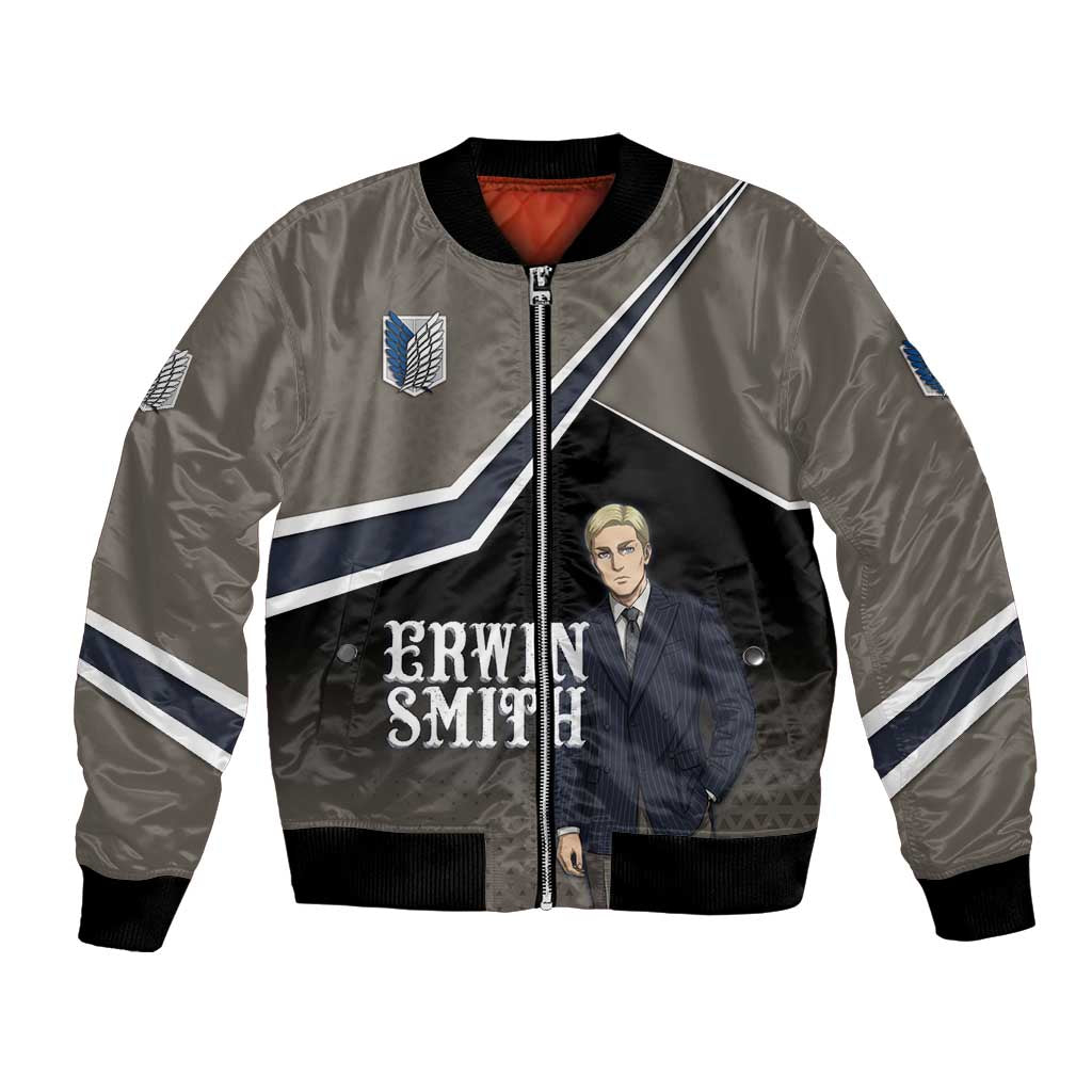 Erwin Smith Attack on Titan Bomber Jacket Anime Executive Suit Aesthetic