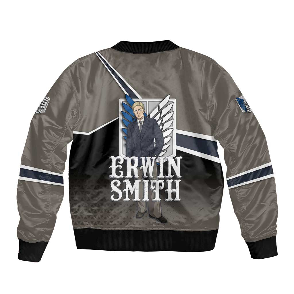 Erwin Smith Attack on Titan Bomber Jacket Anime Executive Suit Aesthetic