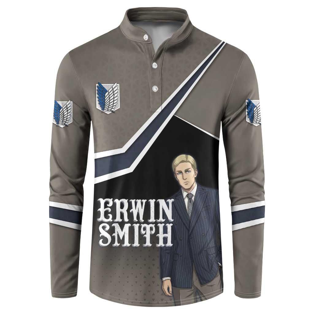 Erwin Smith Attack on Titan Button Sweatshirt Anime Executive Suit Aesthetic