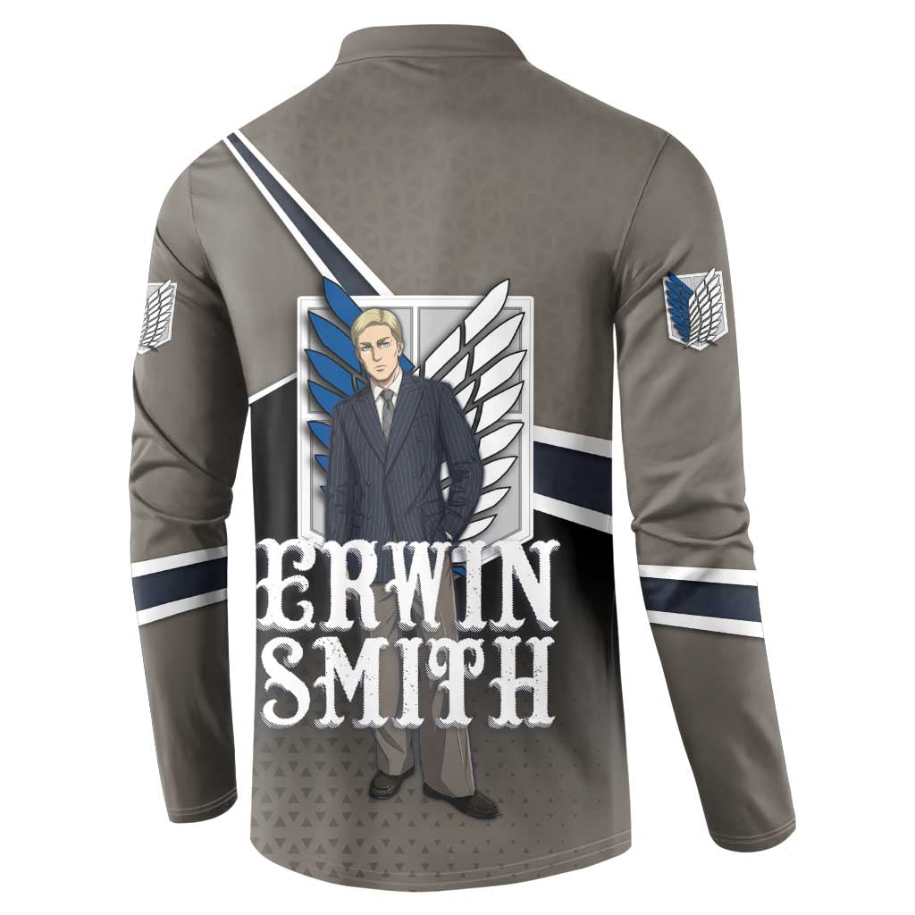 Erwin Smith Attack on Titan Button Sweatshirt Anime Executive Suit Aesthetic