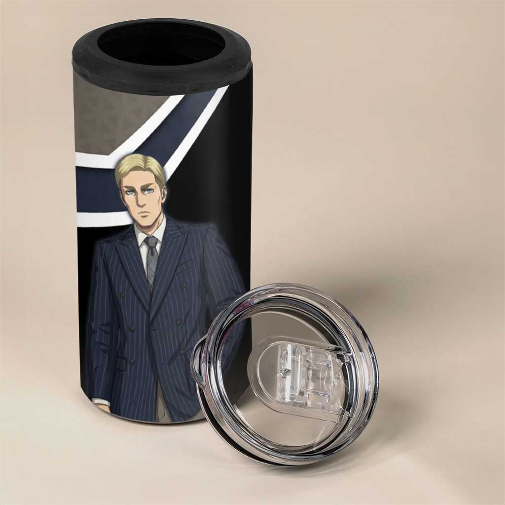 Erwin Smith Attack on Titan 4 in 1 Can Cooler Tumbler Anime Executive Suit Aesthetic