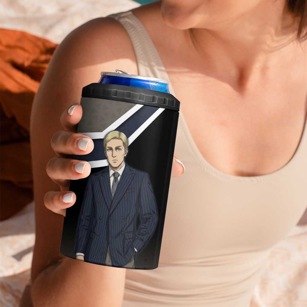 Erwin Smith Attack on Titan 4 in 1 Can Cooler Tumbler Anime Executive Suit Aesthetic