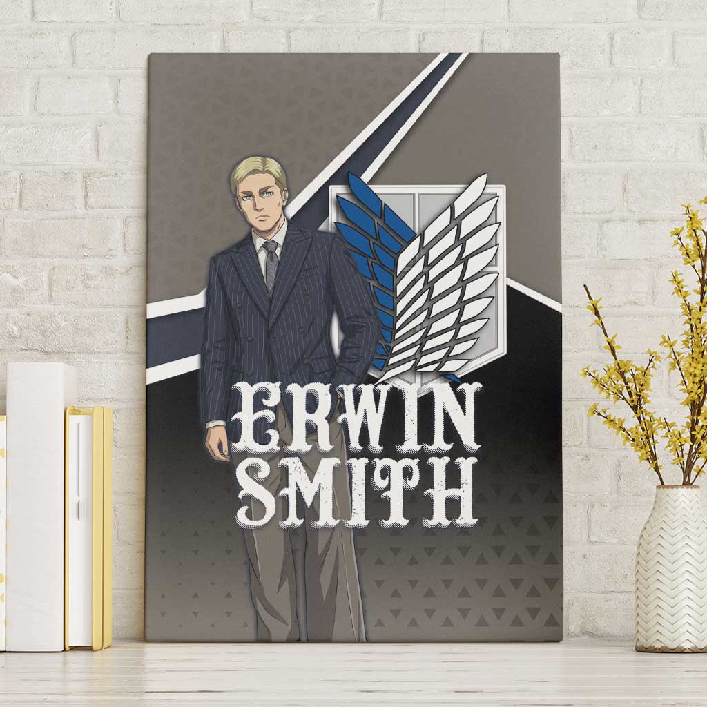 Erwin Smith Attack on Titan Canvas Wall Art Anime Executive Suit Aesthetic