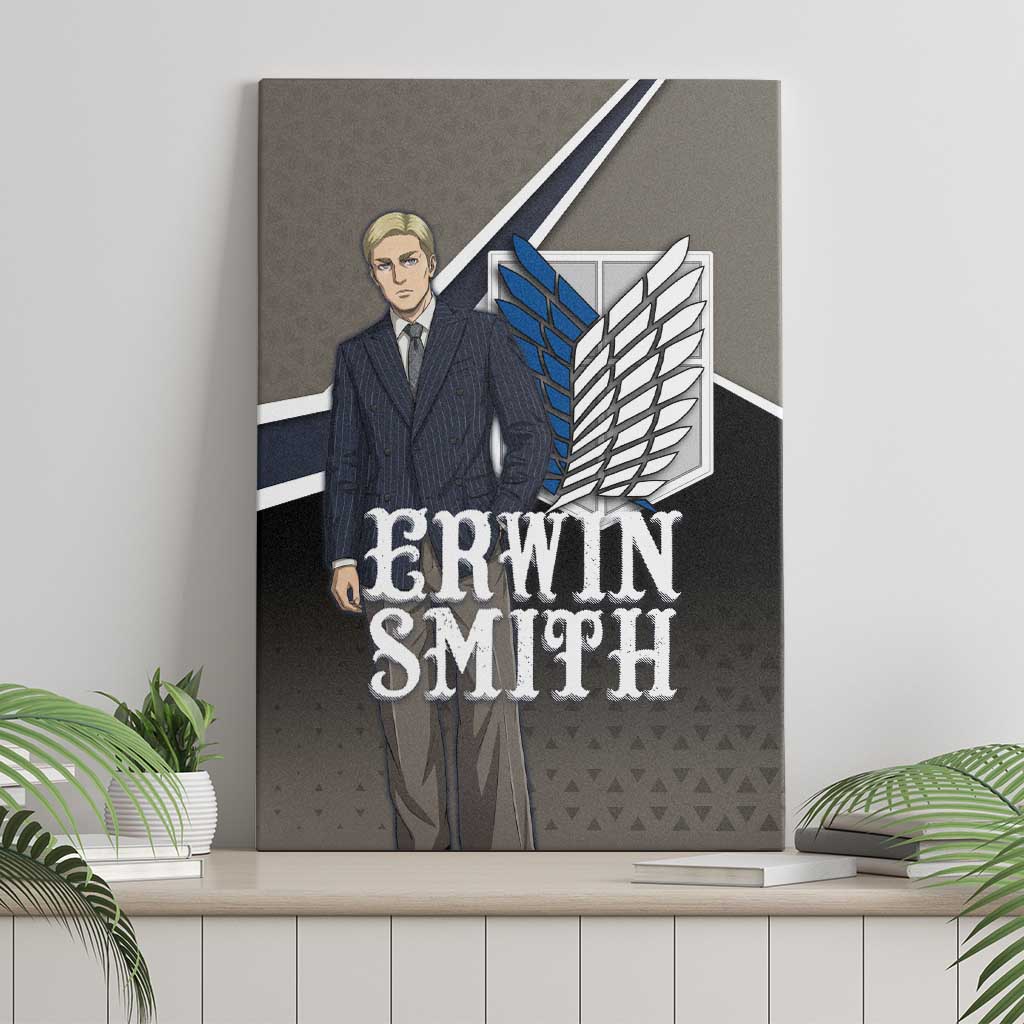 Erwin Smith Attack on Titan Canvas Wall Art Anime Executive Suit Aesthetic